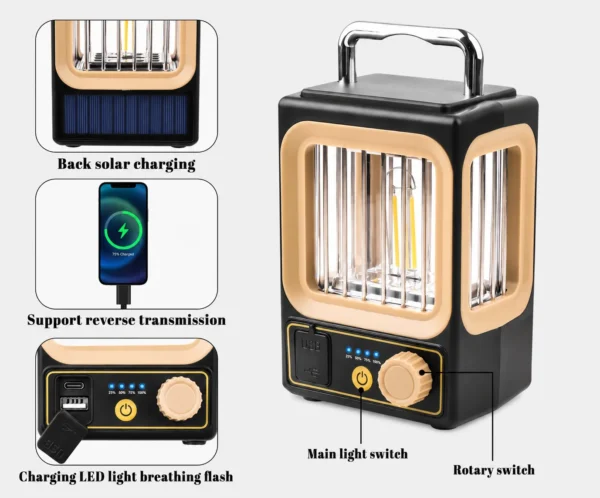 24a1f205-9bd4-45d4-870e-c2a02e73db70 Vintage Solar Tungsten Camping Lantern