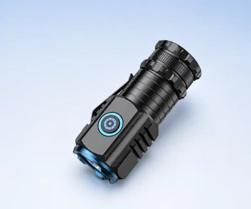3三光源带帽夹强光手电 Triple Light LED Flashlight
