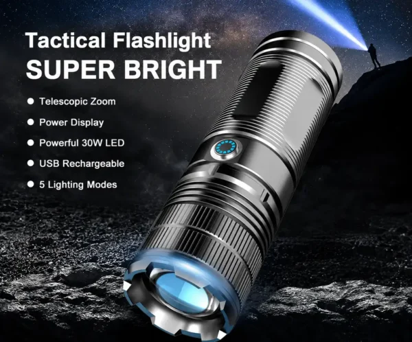 XHP70 Rechargeable LED Flashlight 12000 Lumens