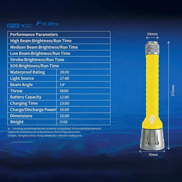 Professional Diving Flashlight